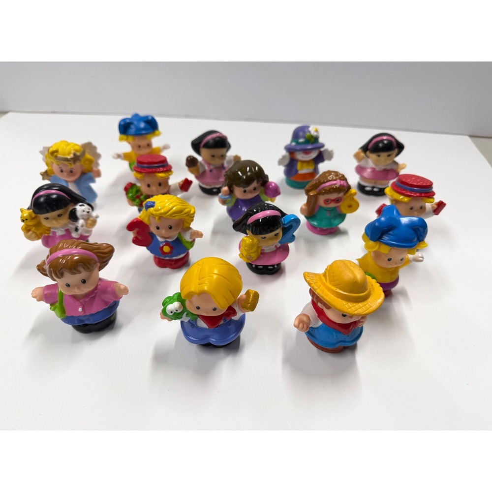 Fisher Price Little People Figures Lot of 15 Clown Angel Farmer Girl Boy Toy